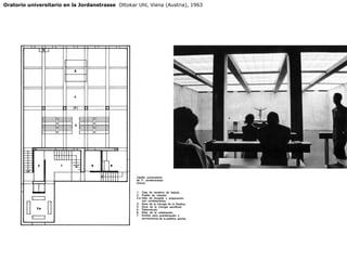 Oratorio universitario en la Jordanstrasse Ottokar Uhl, Viena (Austria), 1963
 