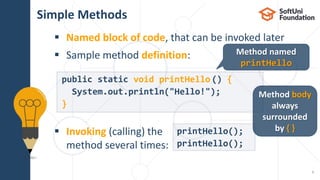 09. Java Methods | PPTX