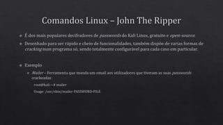 Distribuições Linux - Kali