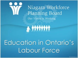 Education in Ontario’s
Labour Force
 