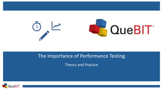 The Importance of Performance Testing
Theory and Practice
 