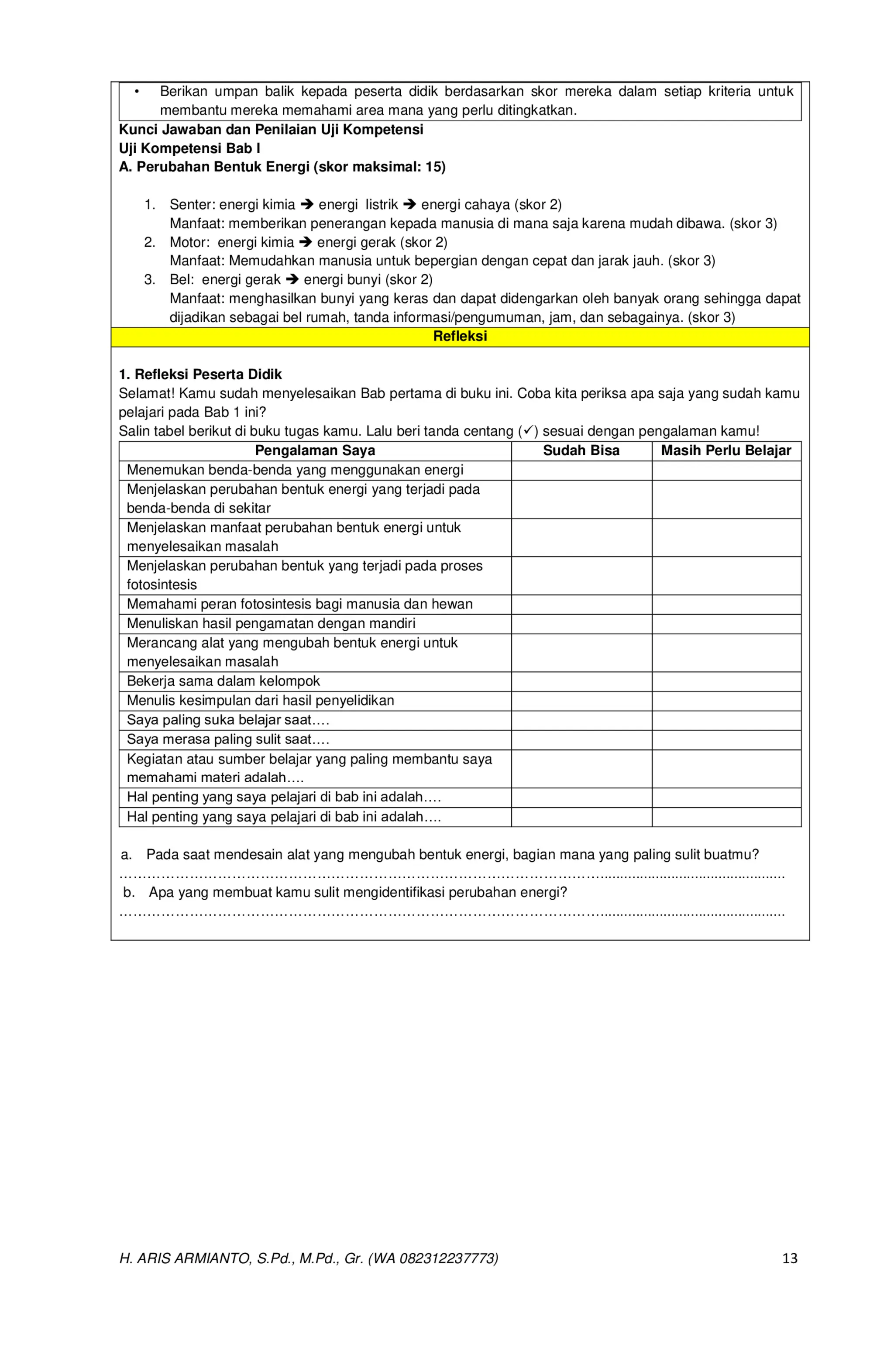 MODUL PEMBELAJARAN DEEP LEARNING IPAS KELAS 4 REVISI CP 032 KURIKULUM ...