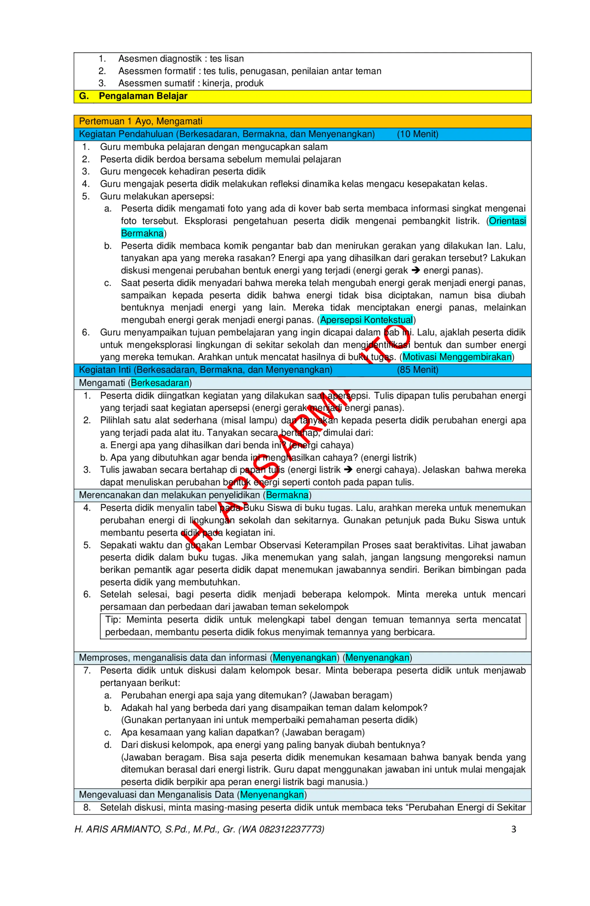 MODUL PEMBELAJARAN DEEP LEARNING IPAS KELAS 4 REVISI CP 032 KURIKULUM ...