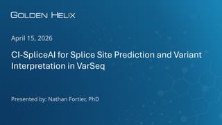CI-SpliceAI for Splice Site Prediction and Variant Interpretation in ...