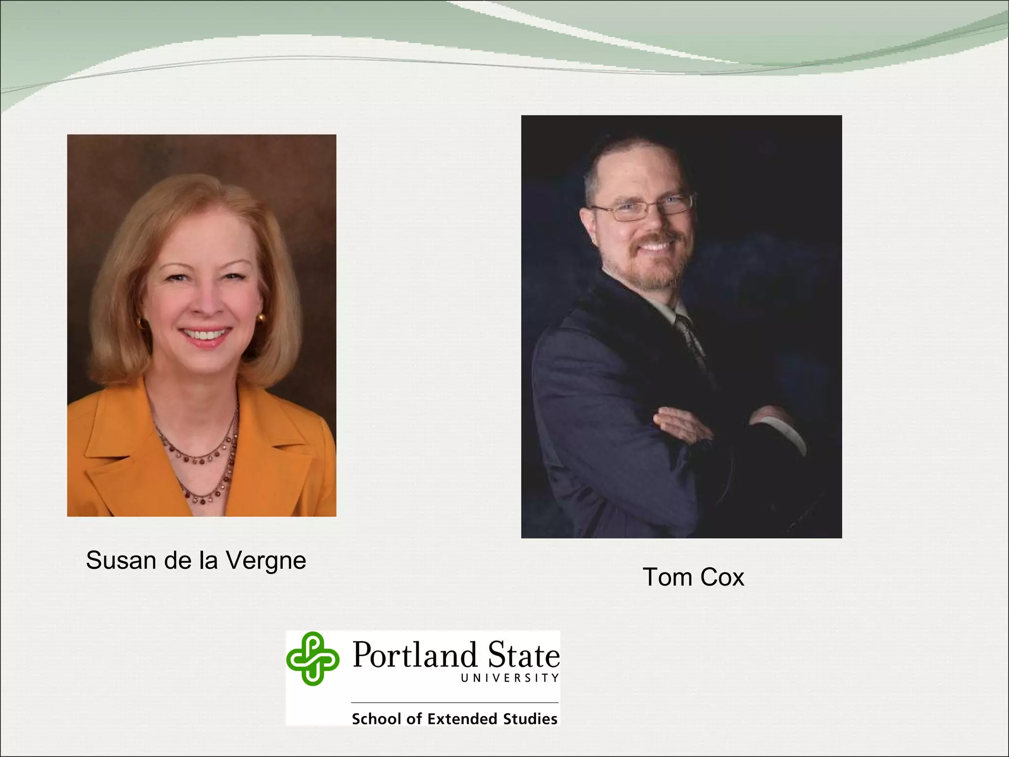 Susan de la Vergne Tom Cox 