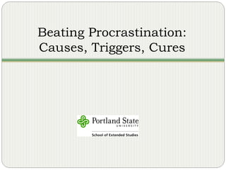 Beating Procrastination: Causes, Triggers, Cures 