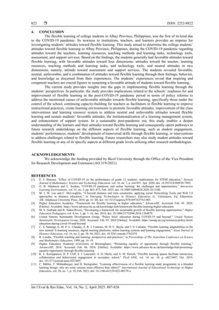 Attitude toward flexible learning of college students in Albay ...
