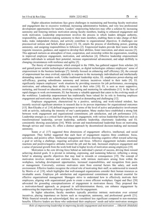 Role of empowering leadership in improving faculty engagement and ...