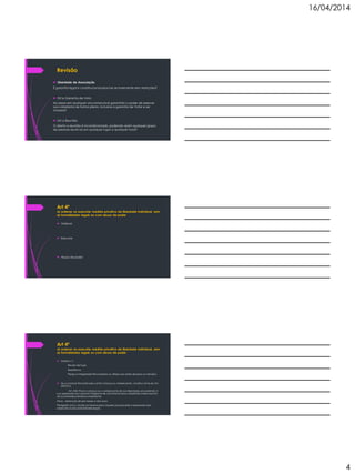 16/04/2014
4
Revisão
 Liberdade de Associação
É garantia legal e constitucional associar-se livremente sem restrições?
 Drt e Garantia de Voto
Ao preso em qualquer circunstancia é garantido o poder de exercer
sua cidadania de forma plena, inclusive a garantia de Votar e ser
Votado?
 Drt a Reunião
O direito a reunião é incondicionado, podendo assim qualquer grupo
de pessoas reunir-se em qualquer lugar a qualquer hora?
Art 4º
a) ordenar ou executar medida privativa da liberdade individual, sem
as formalidades legais ou com abuso de poder
 Ordenar
 Executar
 Abuso de poder
Art 4º
a) ordenar ou executar medida privativa da liberdade individual, sem
as formalidades legais ou com abuso de poder
 SUMULA 11
Receio de fuga
Resistência
Perigo a integridade física própria ou alheia, por parte de preso ou terceiro.
 Se a conduta for praticada contra Criança ou Adolescente, constitui crime do Art.
230 ECA.
Art. 230. Privar a criança ou o adolescente de sua liberdade, procedendo à
sua apreensão sem estar em flagrante de ato infracional ou inexistindo ordem escrita
da autoridade judiciária competente:
Pena - detenção de seis meses a dois anos.
Parágrafo único. Incide na mesma pena aquele que procede à apreensão sem
observância das formalidades legais
 