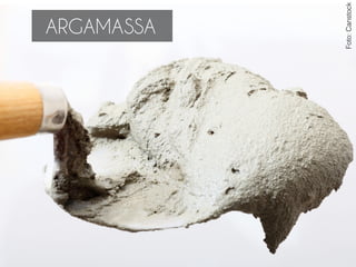 Agregados
Dão volume ao concreto e
contribuem com a resistência.
Ocupam até 75% do Volume.
Embora, representam apenas
20% do custo. Agregados
3/4
ElaboraçãoPrópria
 