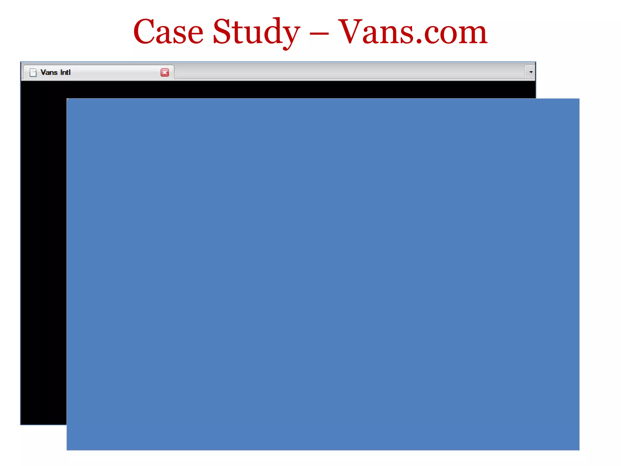 Case Study – Vans.com 
