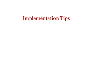 Implementation Tips 