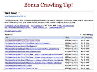 Bonus Crawling Tip! 