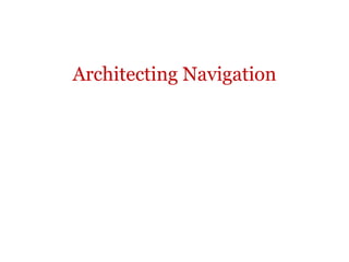 Architecting Navigation 