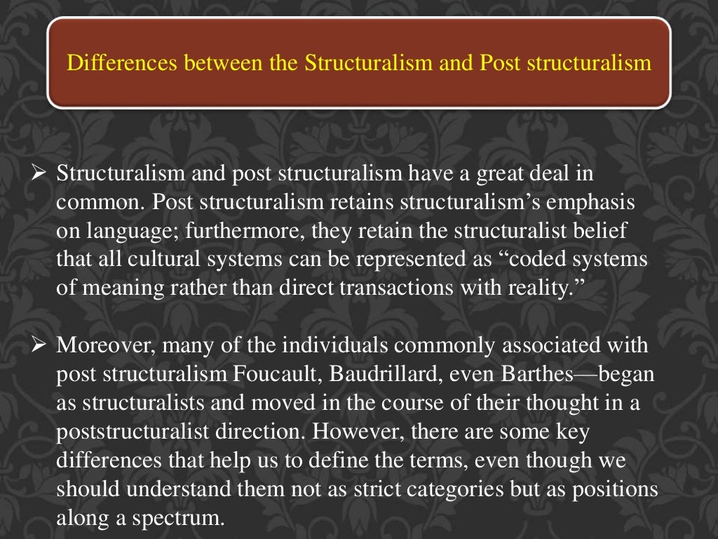 Post Structuralism and Deconstruction