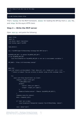 Building a Real-Time Exchange Rate MCP Server with FastMCP and ...