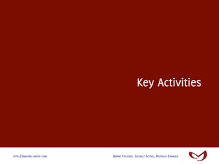 Key Activities




HTTP://EMAGINE-GROUP.COM   BRAND FOCUSED, SOCIALLY ACTIVE, DIGITALLY ENABLED
 