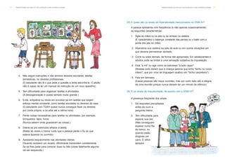 23) E quais são os sinais de Hiperatividade mencionados no DSM-IV?
A pessoa apresenta com freqüência (e não apenas ocasionalmente)
as seguintes características:
1. Agita as mãos ou os pés ou se remexe na cadeira.
(É característico o balançar constante das pernas ou o bater com a
ponta dos pés no chão)
2. Abandona sua cadeira na sala de aula ou em outras situações em
que deveria permanecer sentado.
3. Corre ou sobe demais, de forma não apropriada. Em adolescentes e
adultos pode se limitar a uma sensação subjetiva de inquietação.
4. Está "a mil" ou age como se estivesse "a todo vapor".
(Nossas avós diziam que a criança parecia que tinha "bicho no corpo
inteiro", que por vício de linguagem acabou em "bicho carpinteiro")
5. Fala em demasia.
(Essas pessoas são maus ouvintes, mas por outro lado são a alegria
de uma reunião porque nunca deixam ter um minuto de silêncio)
24) E os sinais de Impulsividade, de acordo com o DSM-IV?
A presença freqüente dos sinais:
1. Dá respostas precipitadas
antes de ouvir a
pergunta inteira.
2. Tem dificuldade para
esperar sua vez.
(Não conseguem
esperar numa fila
de banco, ou
quando estão
dirigindo um
carro. É difícil
também
T R A N S T O R N O D O D É F I C I T D E AT E N Ç Ã O C O M H I P E R AT I V I D A D E 15T R A N S T O R N O D O D É F I C I T D E AT E N Ç Ã O C O M H I P E R AT I V I D A D E14
4. Não segue instruções e não termina deveres escolares, tarefas
domésticas, ou deveres profissionais.
(O estudante não lê o que pede a questão e tenta adivinhá-la. O adulto
não é capaz de ler um manual de instrução de um novo aparelho)
5. Tem dificuldade para organizar tarefas e atividades.
(A desorganização é quase sempre muito grande.)
6. Evita, antipatiza ou reluta em envolver-se em tarefas que exijam
esforço mental constante, como tarefas escolares ou deveres de casa.
(O estudante com TDAH quase nunca consegue fazer os deveres
por conta própria, e os adia até a última hora)
7. Perde coisas necessárias para tarefas ou atividades, por exemplo,
brinquedos, lápis, livros.
(Nunca sabem onde guardaram as coisas.)
8. Distrai-se por estímulos alheios à tarefa.
(Basta às vezes o menor ruído que a pessoa perde o fio do que
estava fazendo ou ouvindo)
9. Apresenta esquecimento nas atividades diárias.
(Quando recebem um recado, dificilmente transmitem corretamente.
Se se lhes pede para comprar duas ou três coisas fatalmente alguma
vai ser esquecida.)
 