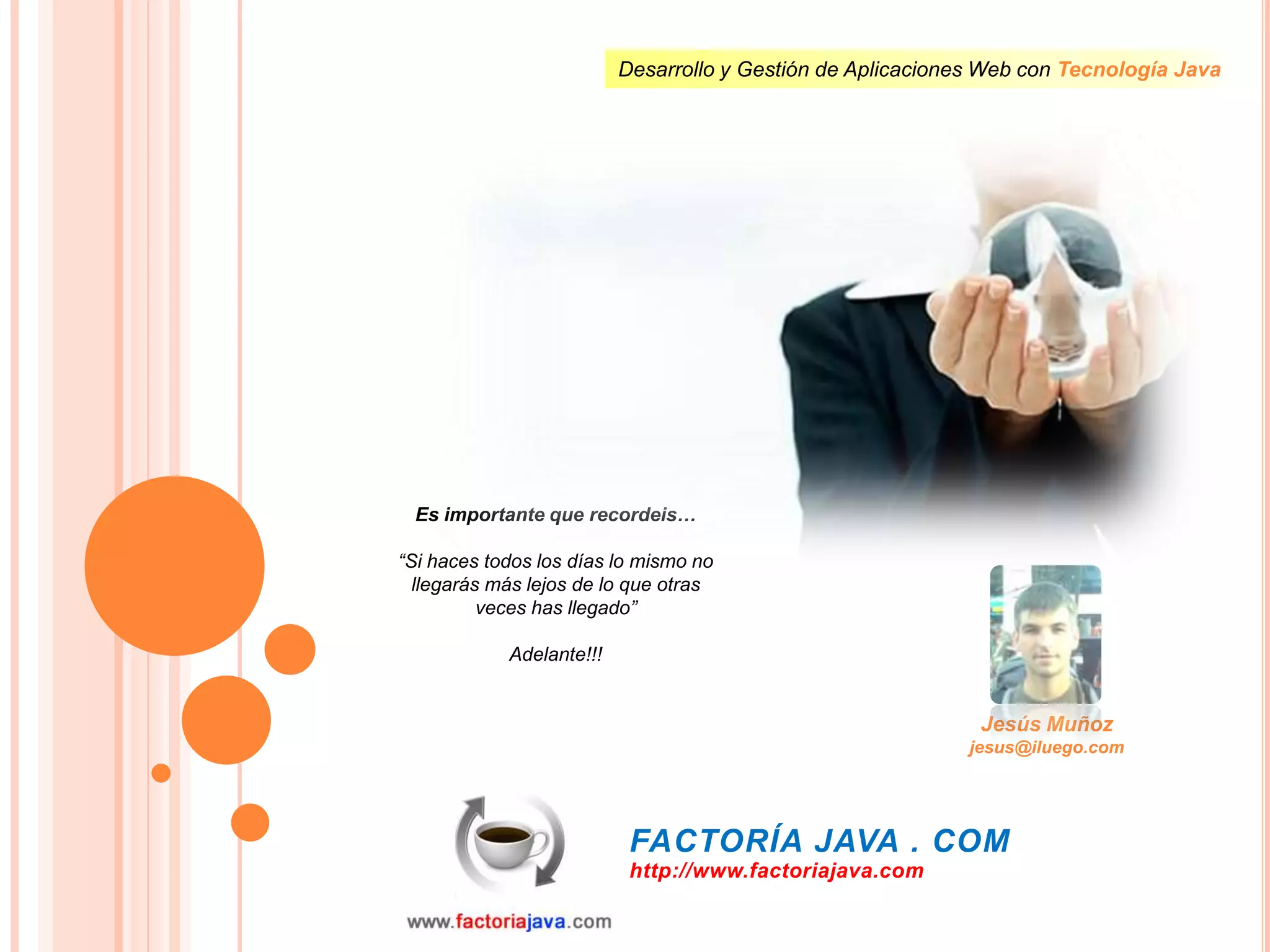 16Clase RUNTIMERepresenta el entorno de ejecuciónclass RuntimeDemo {public static void main(String args[]) {Runtime rt = Runtime.getRuntime();Process proc;try {proc = rt.exec("regedit");proc.waitFor(); //try removing this line} catch (Exception e) {System.out.println("regedit is an unknowncommand.");}}}