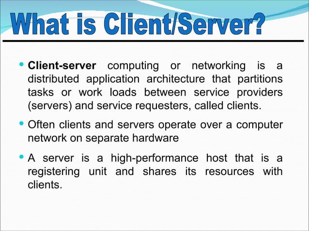 04 Client Server Technology | PPT