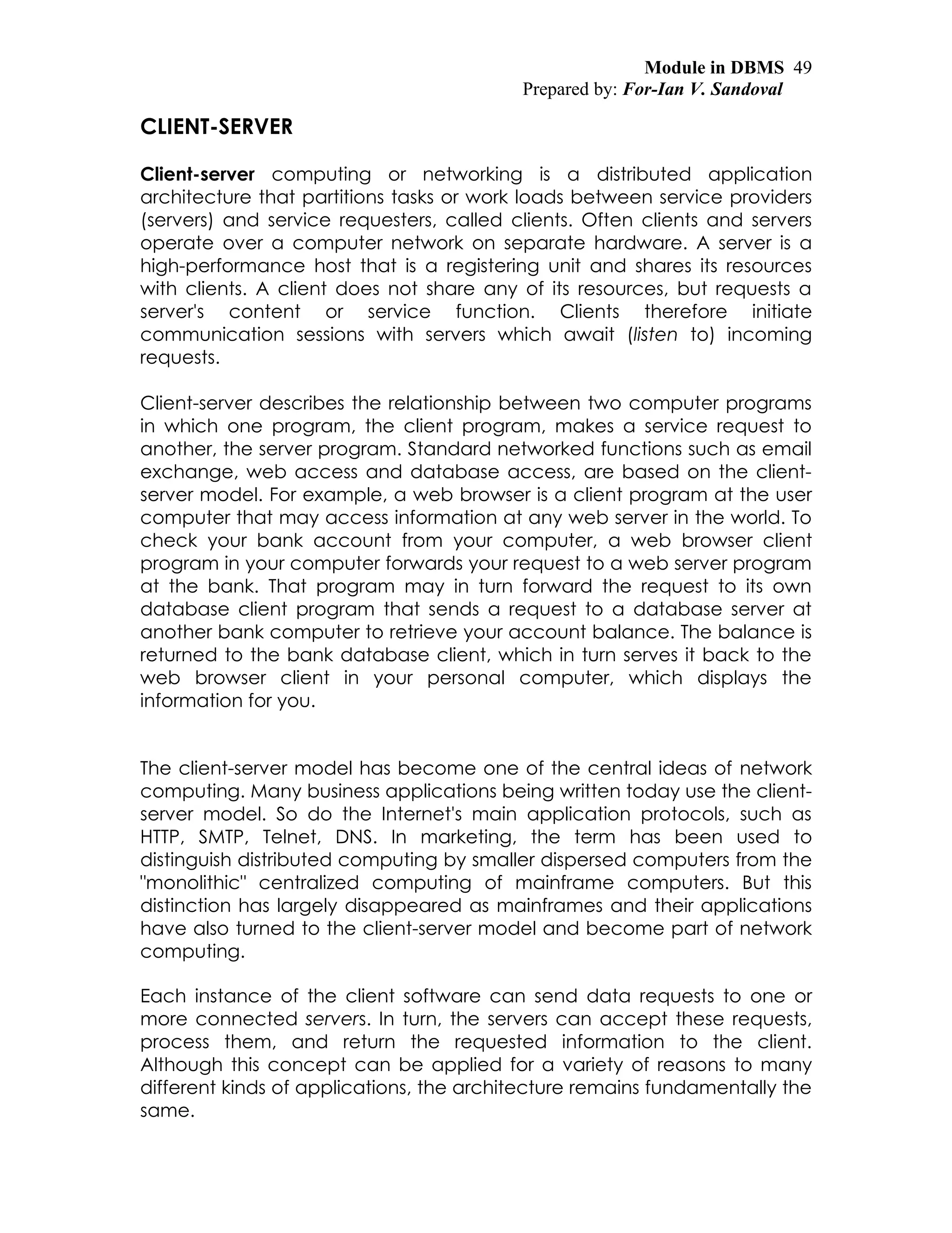 04 Client Server Computing | PDF