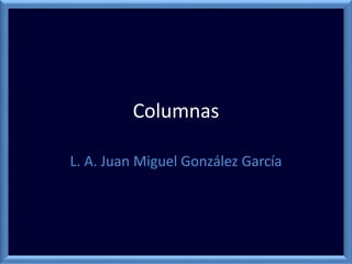 Columnas
L. A. Juan Miguel González García
 