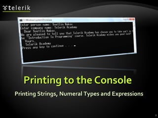 04 Console input output- | PPT