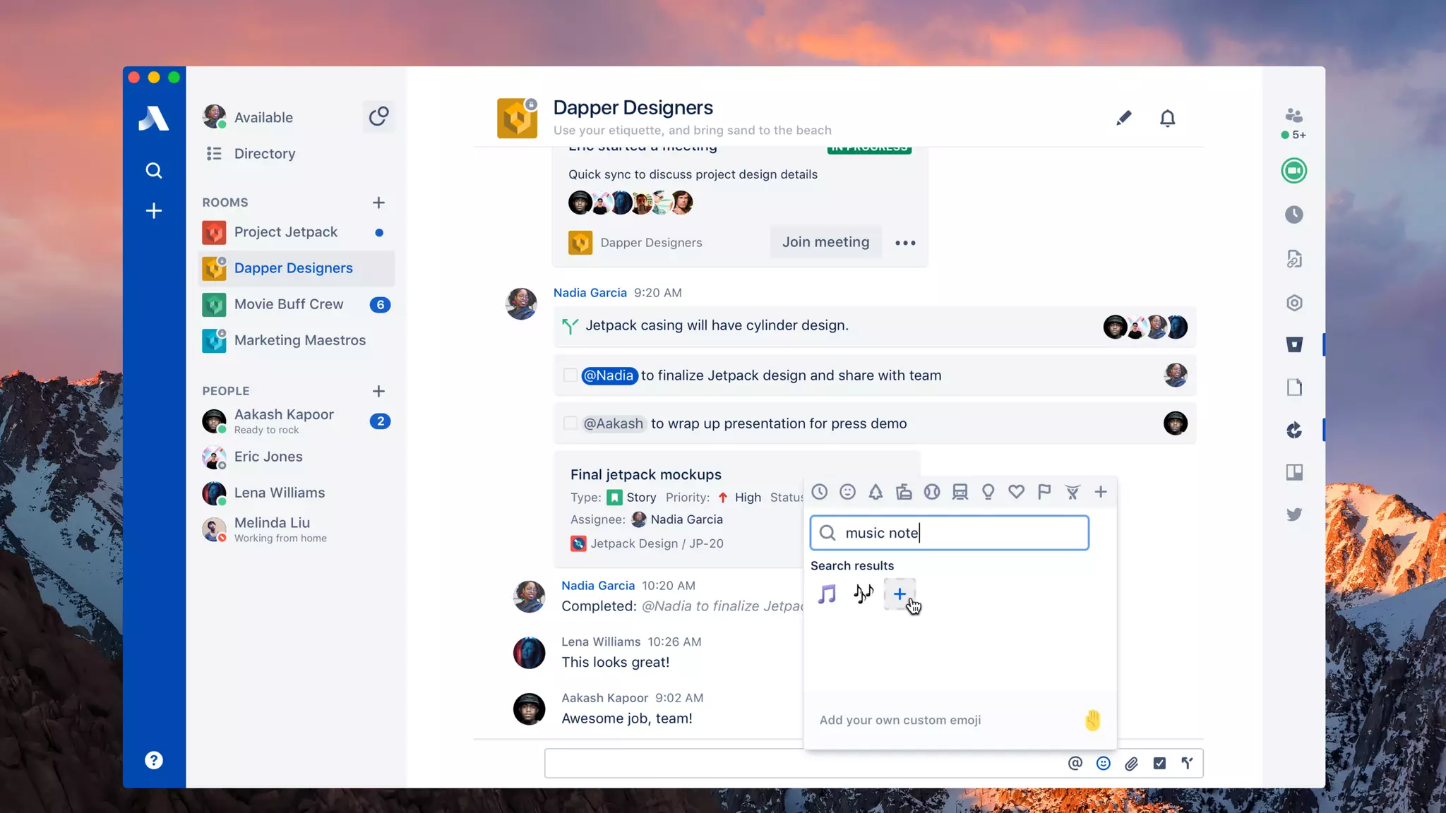 Calendar
Schedule ahead for your
team activities
Three ways to Meet
Ad Hoc
Grab whoever you need,
anywhere in the world
Conversation
Instantly move a conversation
into video or voice
 