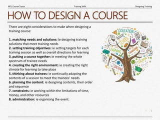 Designing Training | PPTX