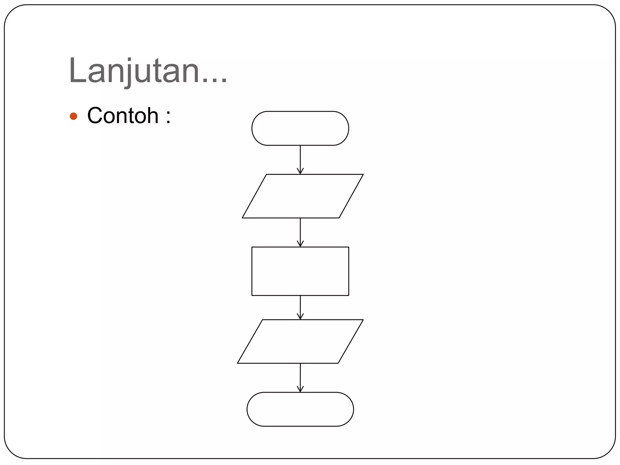 Lanjutan...
 Contoh :
 