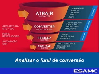 Analisar o funil de conversão
 