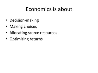Economics and ecohealth