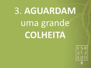 3. AGUARDAM
uma grande
COLHEITA
 