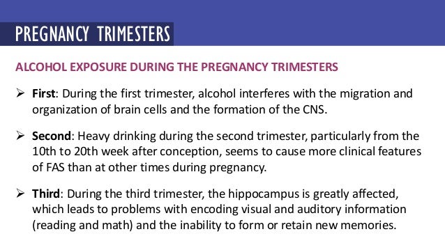 Alcohol first trimester pregnancy