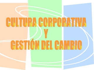 CULTURA CORPORATIVA Y GESTIÓN DEL CAMBIO 