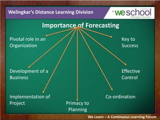 Forecasting - Principles of Management | PPTX