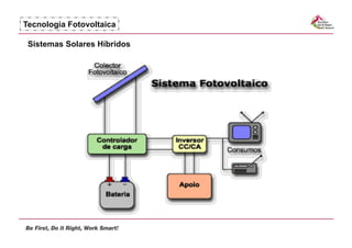 Tecnologia Fotovoltaica

 Sistemas Solares Híbridos
 