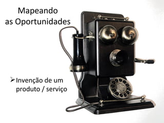 Mapeando
as Oportunidades




  Invenção de um
   produto / serviço
 