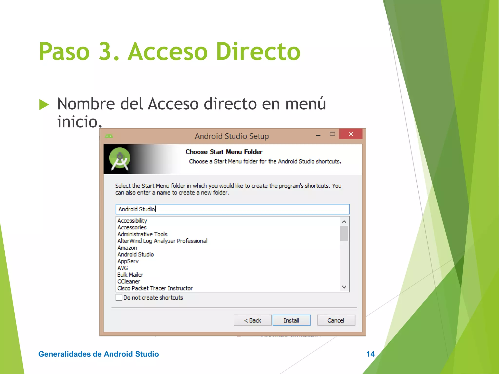 Configuración de Android Studio
Diseño y Desarrollo De App Para Móviles
Paso 4. Completar Instalación
14
 