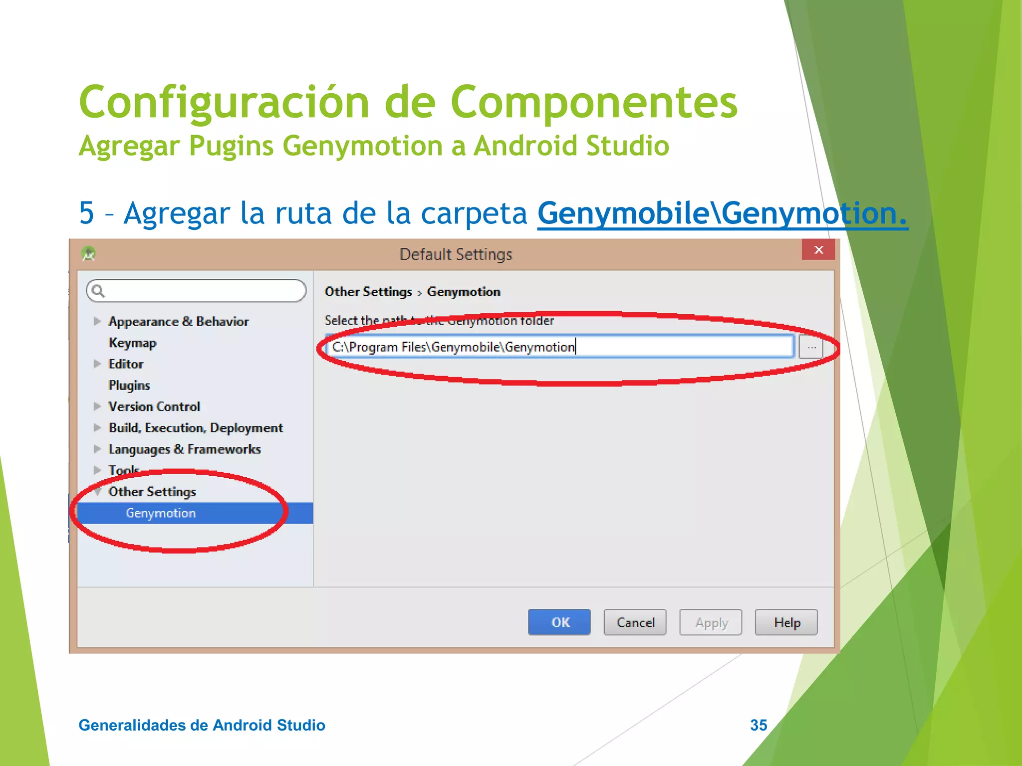 Configuración de Android Studio
Diseño y Desarrollo De App Para Móviles
Pedro Antonio Villalta
pavillalta@gmail.com
Si la presentación fue útil, compártela y recomienda el blog.
Diseño y Desarrollo De App Para Móviles
 