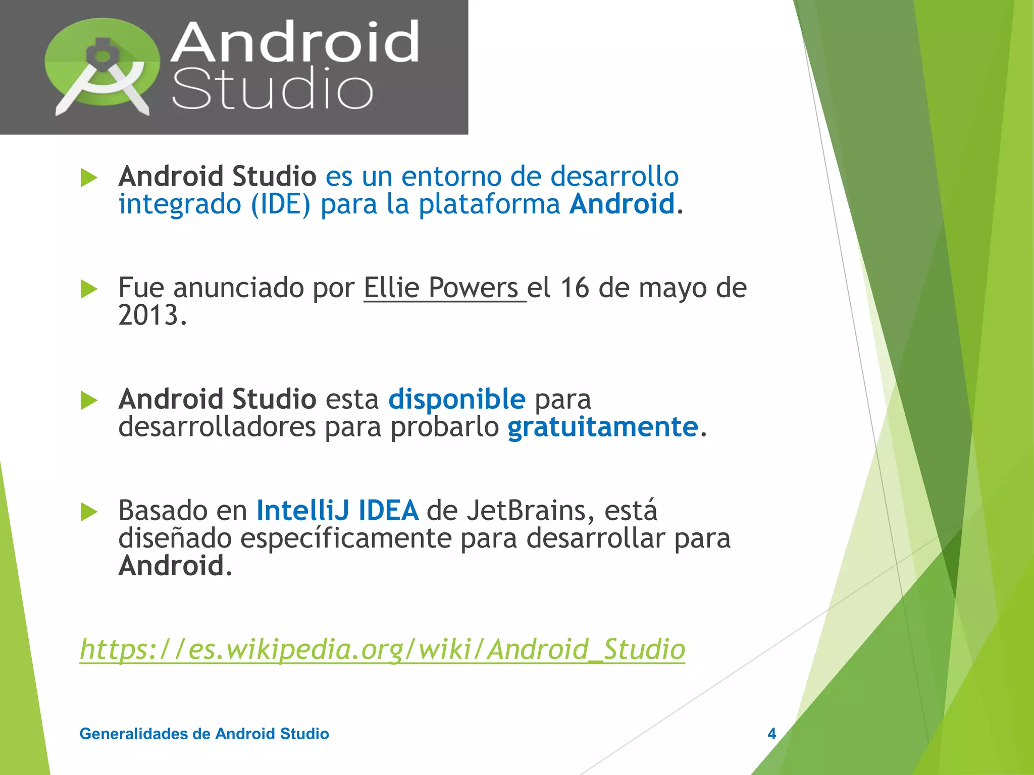 Configuración de Android Studio
Diseño y Desarrollo De App Para Móviles
 Para descargar software Java SE Development
Kit 7 Downloads.
Bajar la version de 32 o 64 bit según caracteristicas de su
equipo y tipo de Sistema operativo.
http://www.oracle.com/technetwork/java/javase/downloa
ds/jdk7-downloads-1880260.html
Página de Descarga Java JDK
4
 