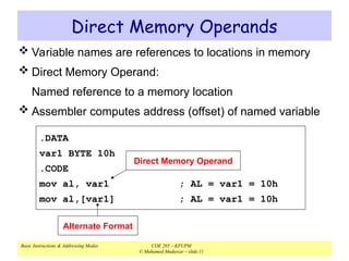 Coding Addressing 04-InstructionsAddressing.ppt Instruction Addressing | PPT