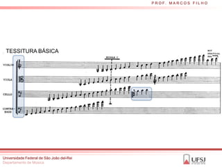 P R O F. M A R C O S F I L H O




 TESSITURA BÁSICA




Universidade Federal de São João del-Rei
Departamento de Música
 
