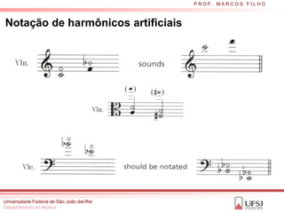 P R O F. M A R C O S F I L H O



Notação de harmônicos artificiais




Universidade Federal de São João del-Rei
Departamento de Música
 