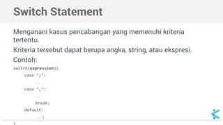Pemrograman Web - Statement Javascript | PPT