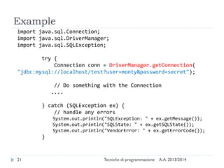 Database access and JDBC | PDF