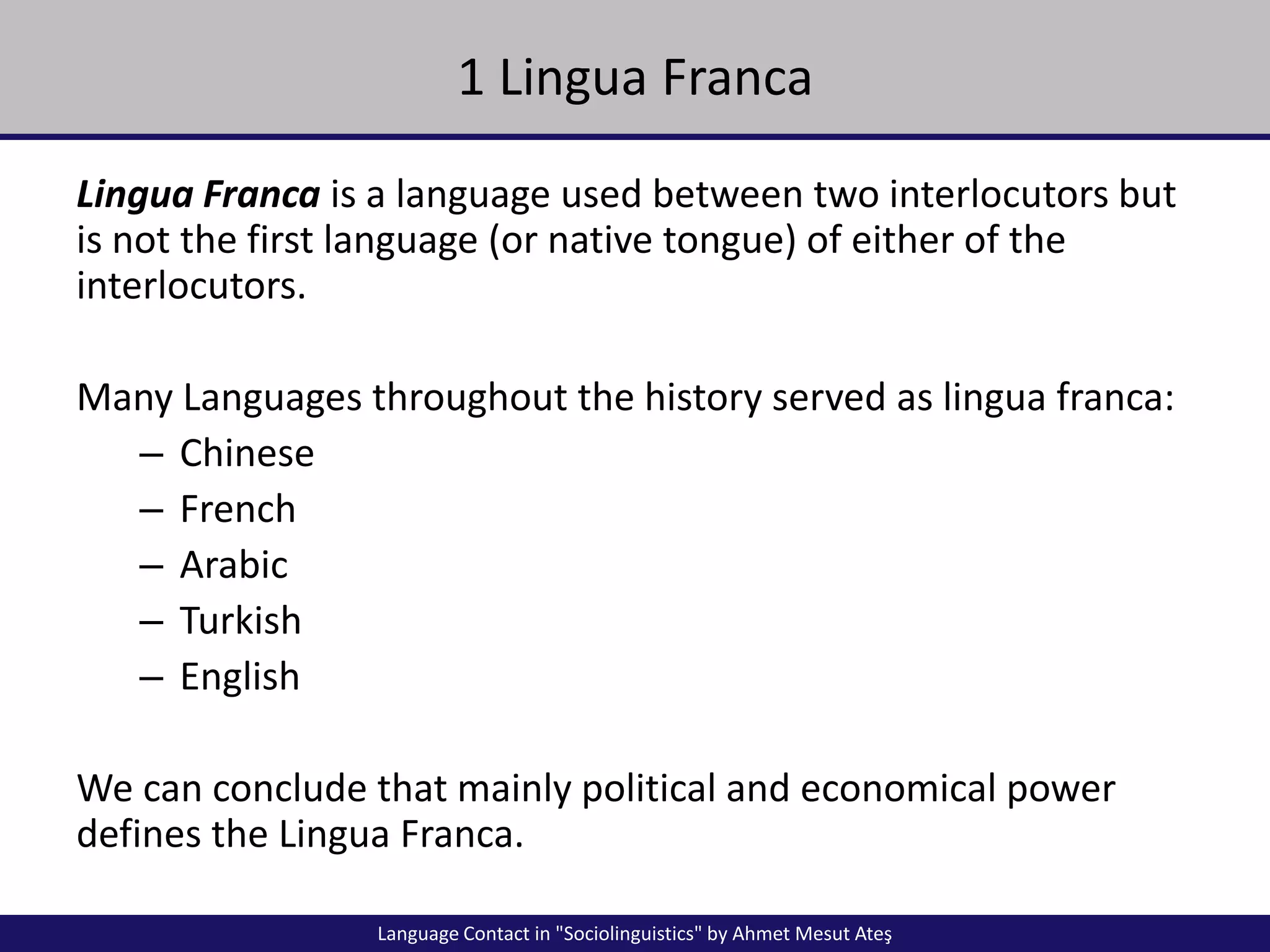 Sociolinguistics Language Contact PPTX