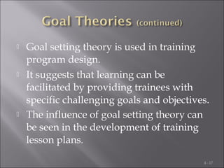 04 learning - theories and program design | PPT