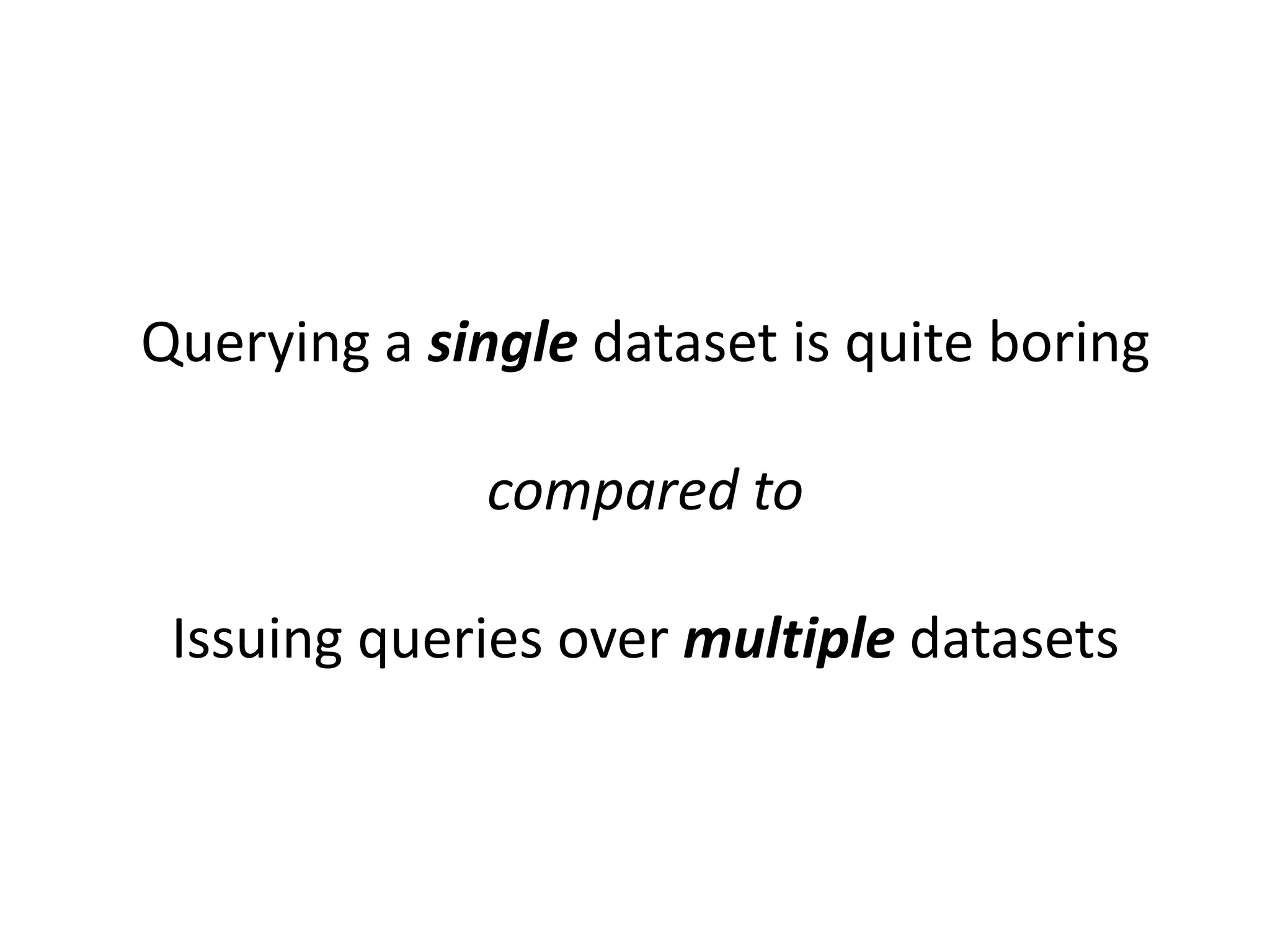 Accessing a SPARQL EndpointMore convenient: use a librarySPARQL JavaScript Libraryhttp://www.thefigtrees.net/lee/blog/2006/04 sparql_calendar_demo_a_sparql.htmlARC for PHPhttp://arc.semsol.org/RAP – RDF API for PHPhttp://www4.wiwiss.fu-berlin.de/bizer/rdfapi/index.html