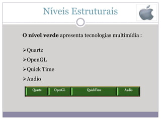 Níveis EstruturaisO nível vermelho representa  Kernel(Darwin);